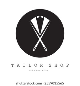 Tailor or textile logo vector flat design