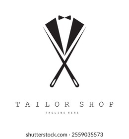 Tailor or textile logo vector flat design