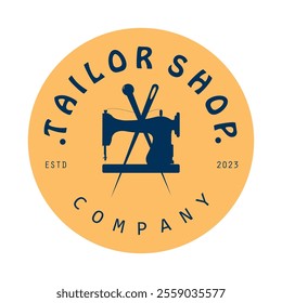 Tailor or textile logo vector flat design