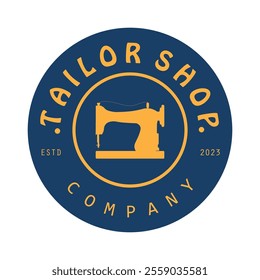 Tailor or textile logo vector flat design