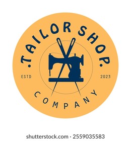 Tailor or textile logo vector flat design