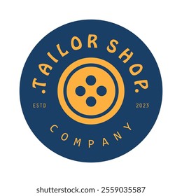 Tailor or textile logo vector flat design