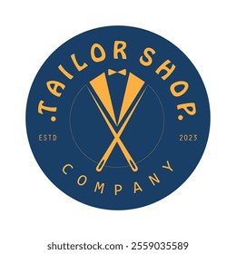 Tailor or textile logo vector flat design