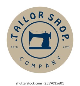 Tailor or textile logo vector flat design