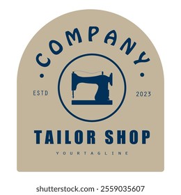 Tailor or textile logo vector flat design