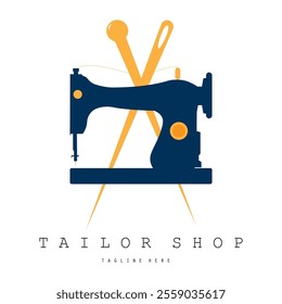 Tailor or textile logo vector flat design