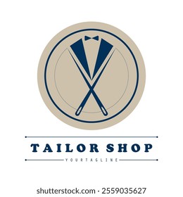 Tailor or textile logo vector flat design