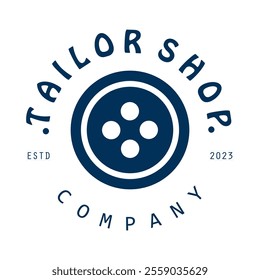 Tailor or textile logo vector flat design