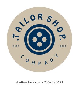 Tailor or textile logo vector flat design