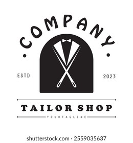 Tailor or textile logo vector flat design