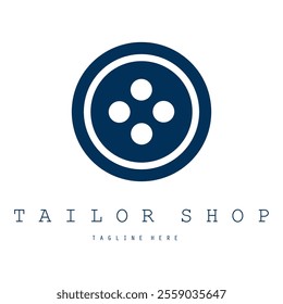 Tailor or textile logo vector flat design