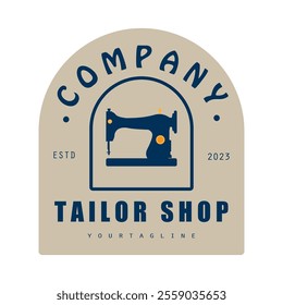 Tailor or textile logo vector flat design