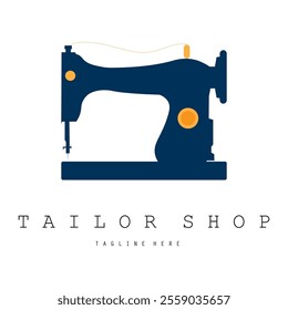 Tailor or textile logo vector flat design