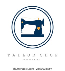 Tailor or textile logo vector flat design