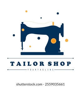 Tailor or textile logo vector flat design