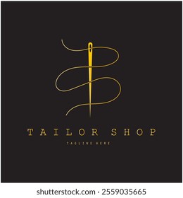 Tailor or textile logo vector flat design