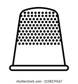 Tailor Thimble Icon. Bold outline design with editable stroke width. Vector Illustration.