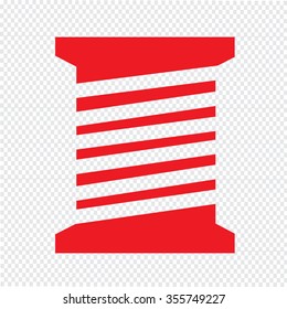 tailor thread bobbin icon Illustration symbol design