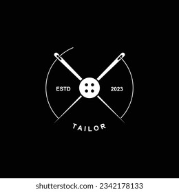 Tailor vector logo design. Sewing old machine icon. Textile emblem. brand company