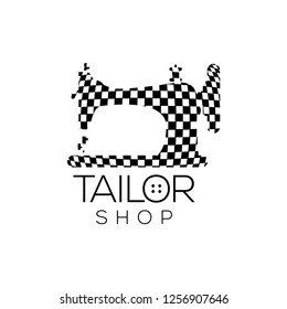 Tailor vector logo. Sewing machine logo template. Fashion logo. Sewing machine vector icon