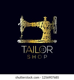 Tailor Vector Logo Sewing Machine Logo Stock Vector (Royalty Free ...