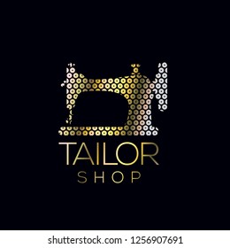 Tailor vector logo. Sewing machine logo template. Fashion logo. Sewing machine vector icon