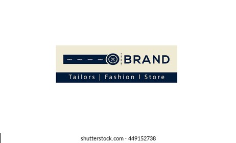 Tailor  vector logo template. Cloth repair and alteration shop and atelier insignia