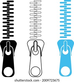 tailor zipper icon on white background. zipper sign. zipper tool line symbol. flat style.