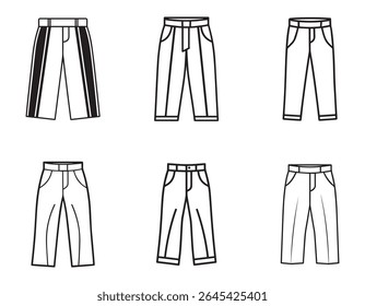 tailored trousers sketch icon silhouette vector illustration