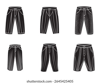 tailored trousers sketch icon silhouette vector illustration