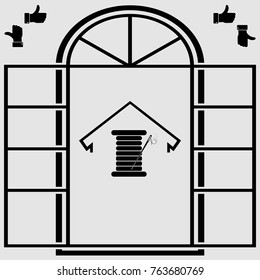 tailoring company vector icon