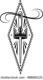 tailoring emblem logo design element