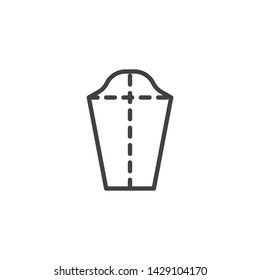 Tailoring, Fabric line icon. linear style sign for mobile concept and web design. Sewing Pattern, tissue outline vector icon. Symbol, logo illustration. Vector graphics