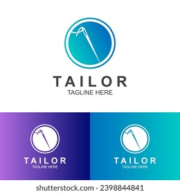 Plantilla De Diseño Del Logotipo De Adaptación Con Aguja.