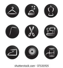 tailoring object icon set