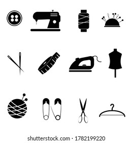 Tailoring sewing set Icon design vector illustration