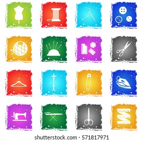 tailoring vector web icons in grunge style for user interface design