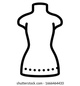 Tailors Dummy Concept, Sewing Mannequin Vector Icon design