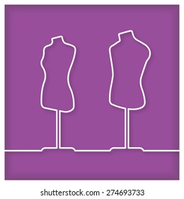 Tailor's dummy Icon. Vector illustration for web design, icons, signs and logotypes