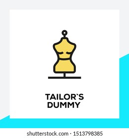 TAILORS DUMMY AND ILLUSTRATION ICON CONCEPT