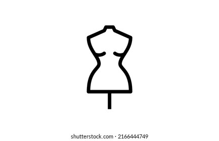 tailors dummy vector icon minimalist design outline style  with white background