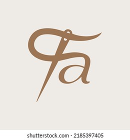 Tailor's Logo Consisting of Letters F and A
