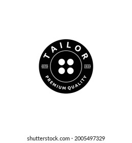 Tailor's Needle Vector Logo Design, Icon, Textile Emblem, Clothes Label