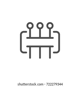 Tailors pins line icon