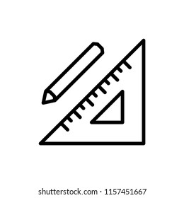 Tailor's ruler icon Outline Vector