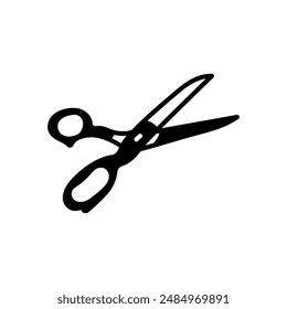 Tijeras de sastre Icono de glifo, Ilustración vectorial