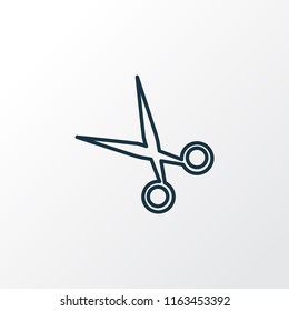 Tailors shears icon line symbol. Premium quality isolated scissors element in trendy style.