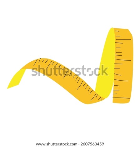 Tailor's tape measure. Tailor measuring tape, item for tailoring, needlework. 