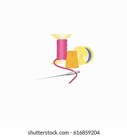 tailor's tools set - vector illustration