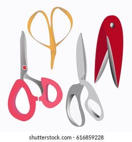 tailor's tools set - vector illustration